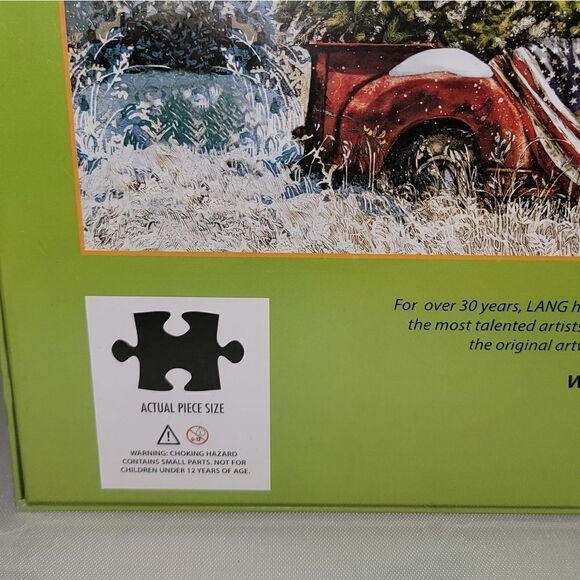 Lang Flag Truck 750 Piece Panoramic Jigsaw Puzzle Tim Coffey Art 3 Ft Wide New - Picture 8 of 10